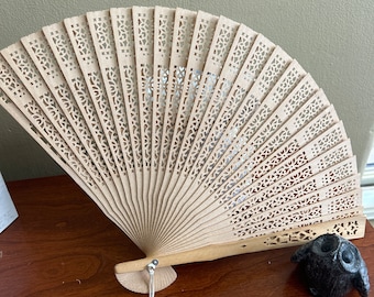 Vintage Wood / Bamboo Hand Fan