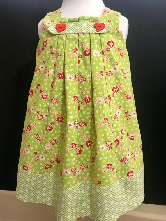 Handmade  OOAK Toddler  Floral Polka Dot “Matilda… - image 3