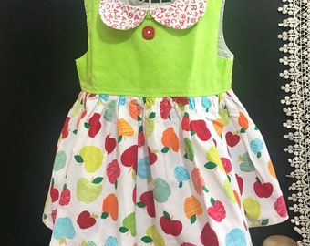 Fun print handmade baby dress