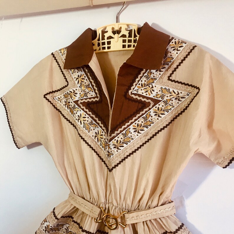 Vintage 1950 Childs Patio Dress Southwestern,Rodeo,Fiesta J/& M Creations Arizona