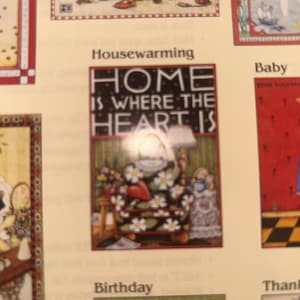Vintage Mary Engelbreit  Iron on Transfer- , Crafting - Home is Where the Heart Is “ 1990’s