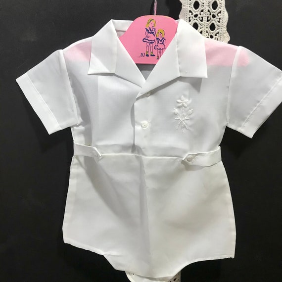 Vintage Beaituful Baby Wear Nylon Elegant Baby Boy Suit, Romper , Oneise ,  Baptism , Presentation, Wedding Baby - Etsy