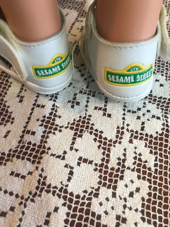 Vintage Sesame Street Baby Crib shoes , Doll Shoes Gem