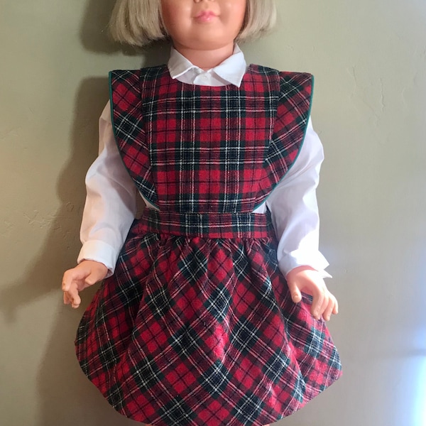 Vintage “Piccolo” Tartan plaid Jumper, Toddler Dress