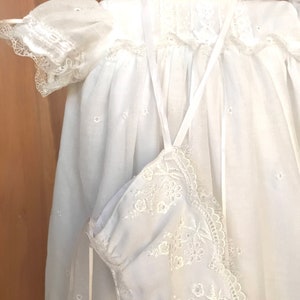 HEIRLOOM STYLE New Christening Gown and bonnet, Antique Doll Gown