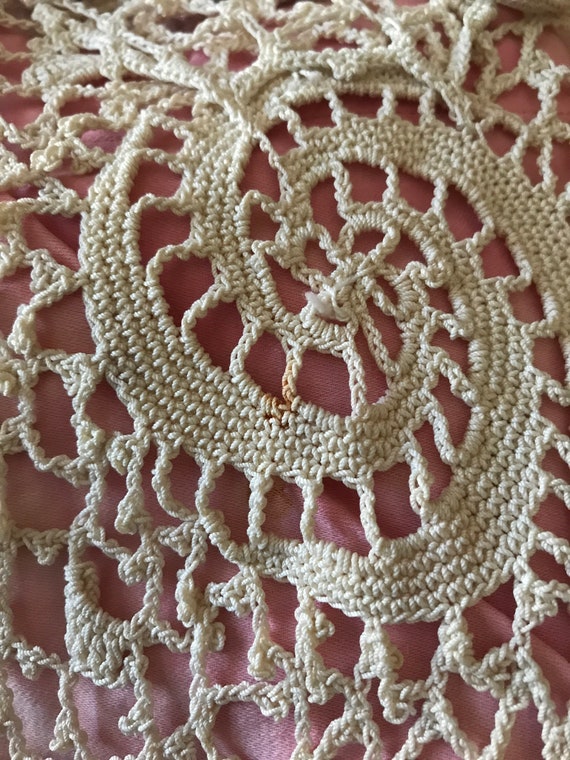 Antique Edwardian Crochet Reticule , Purse , Wedd… - image 10