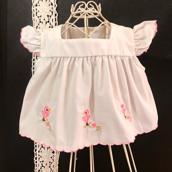 Vintage Swing Top / Pinafore Dress Embroidered Pi