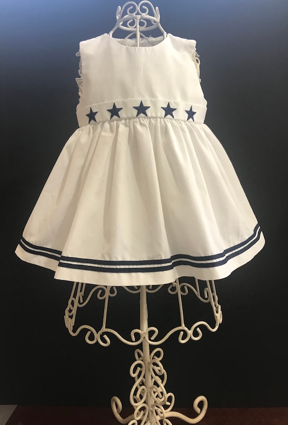 Vintage GoodLad Nautical Sailor Baby Dress/ Saucy 