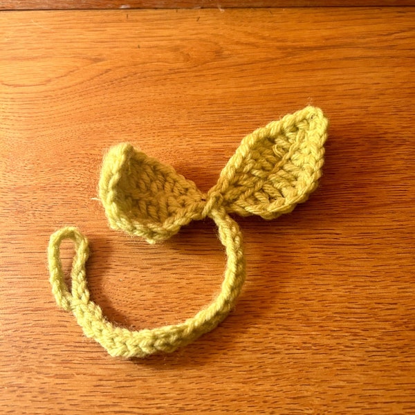 Crochet Leaf Sprout Headphone Accessory More Colors Available