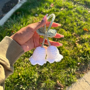 Crochet Lilly of the Valley Bag, Headphone, and Car Accessory More Colors Available