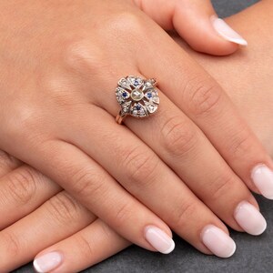 Diamonds And Sapphire Engagement Ring