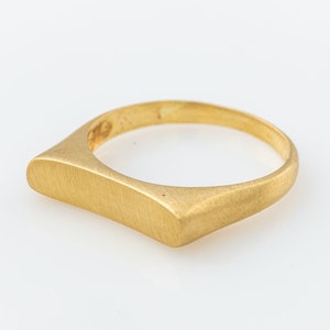 14k Solid Gold Posy Dome Ring image 1