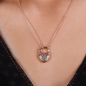 Heart Lock & Key Necklace, 14k Gold - Society Telluride