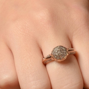 Napoleon style Rose Cut Diamond Vintage Ring in 14K Rose Gold