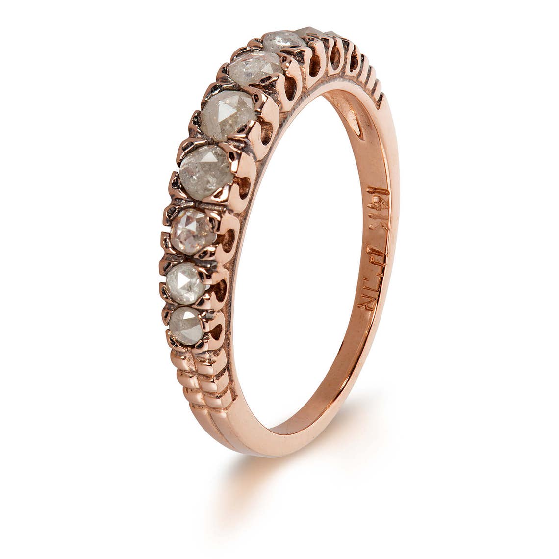 Diamond Stacking Band Engagement Ring Handmade Ring Rose - Etsy