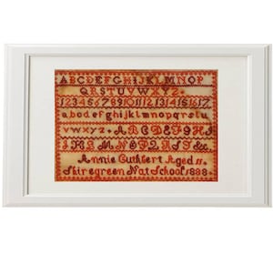 Annie Guthbert Sampler - Victorian Cross-Stitch Pattern - Instant Download PDF chart