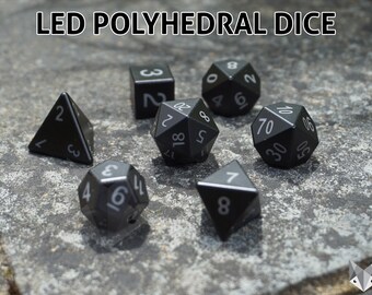 LED Polyhedral Dice Set