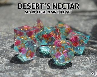 Desert's Nectar - Polyhedral Sharp Edge Resin Dice Set