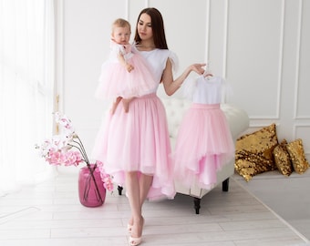 Mother daughter dress Mother daughter outfits Mommy and me dress Matching dresses Pink mother daughter Mother daughter tulle dress Family