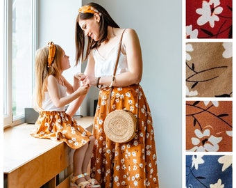 mother and daughter matching skirts