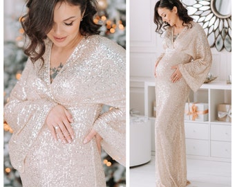 Sequin Maternity Dress | Etsy