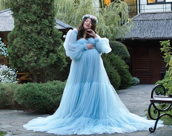 mermaid tulle maternity dress Shop Baby Shower Dress, Tulle Maternity Dress For Photo Shoot, Maternity Mermaid Dress, Gender Reveal Dress, Pregnancy Gown, Blush Ruffle Dress -