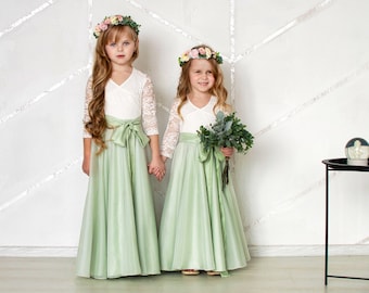 sage green dress with white flowers Off-the-Shoulder A-Line Maxi Dress with 3D Floral Appliques and Lace-Up Back main image 1