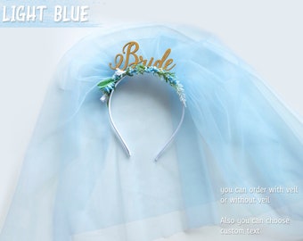 Bride Party headband Hen Party Crown Headband Veil headband Bride with veil headband Headband with veil Bridal Shower