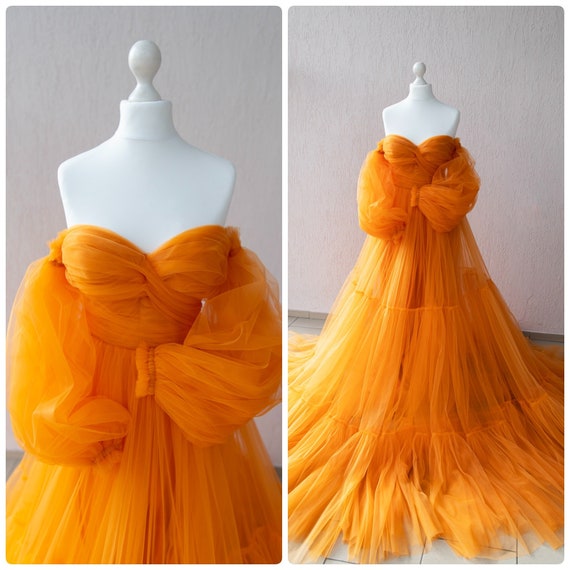 Orange Tulle Dress Orange Corset Dress Long Tulle Dress Long Tulle Gown  Photoshoot Dress Women Corset Dress Beautynaturaldesign Tulle Corset - Etsy  Canada