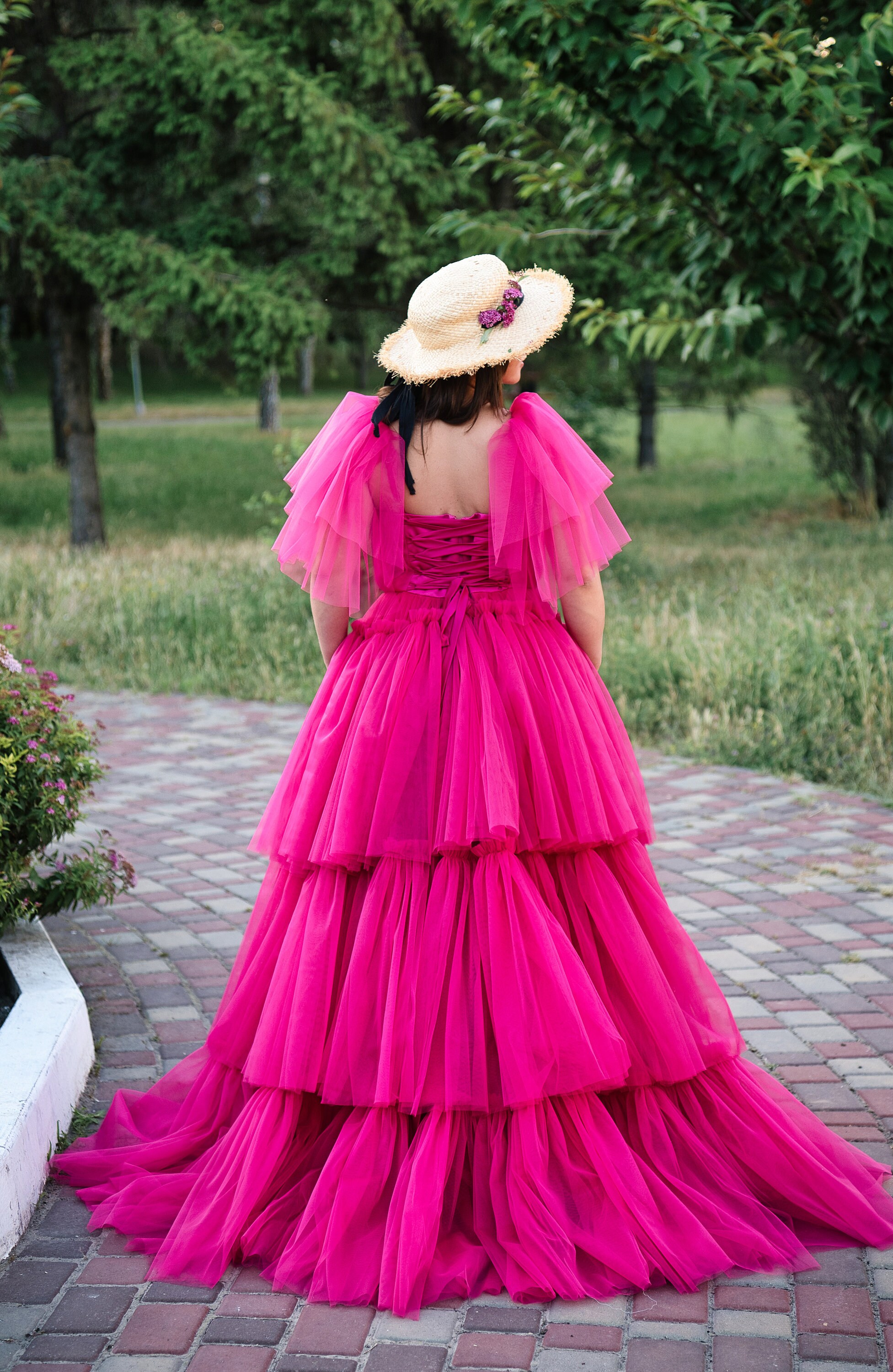 Puffy Women Dress Fluffy Women Dress Fuchsia Tulle Dress Hot Etsy