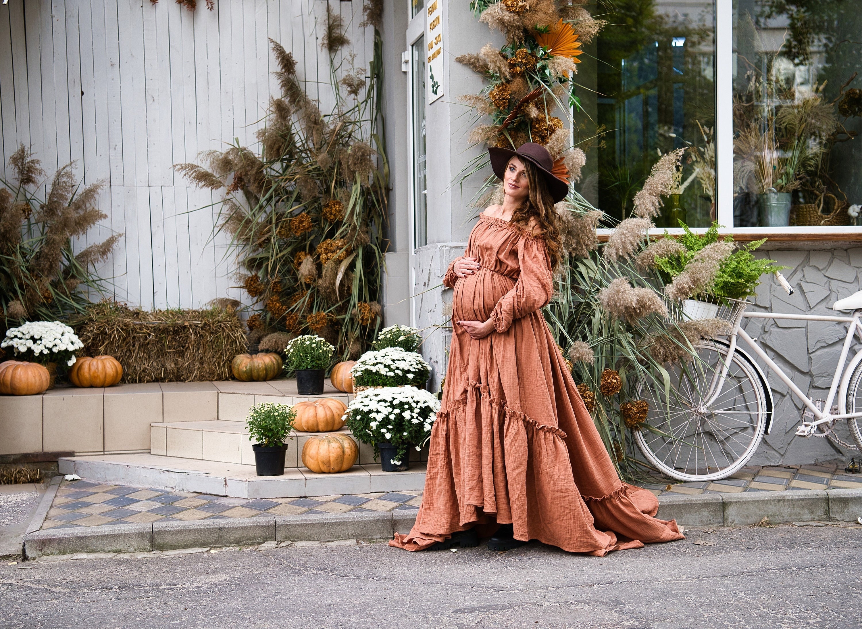 Rust Boho Dress Etsy