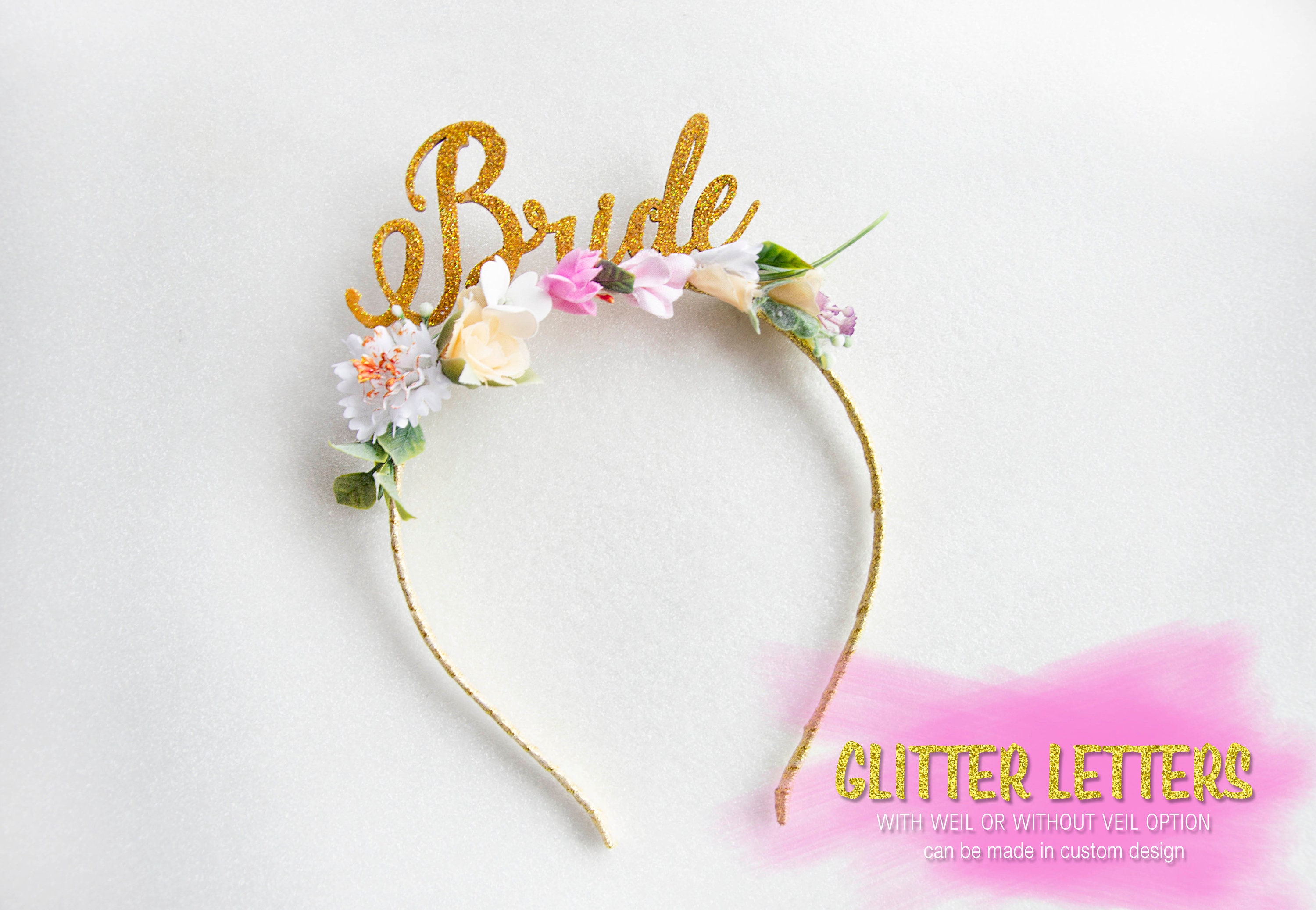 Bride To Be Headband Bride Party headband Gold Bride To Be Etsy
