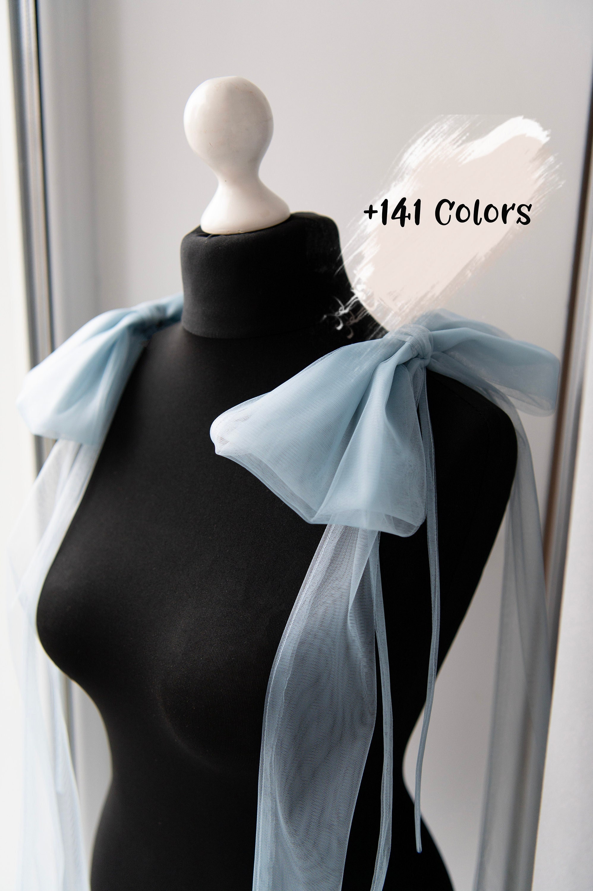 Tulle Shoulder Bows - Etsy display picture 2