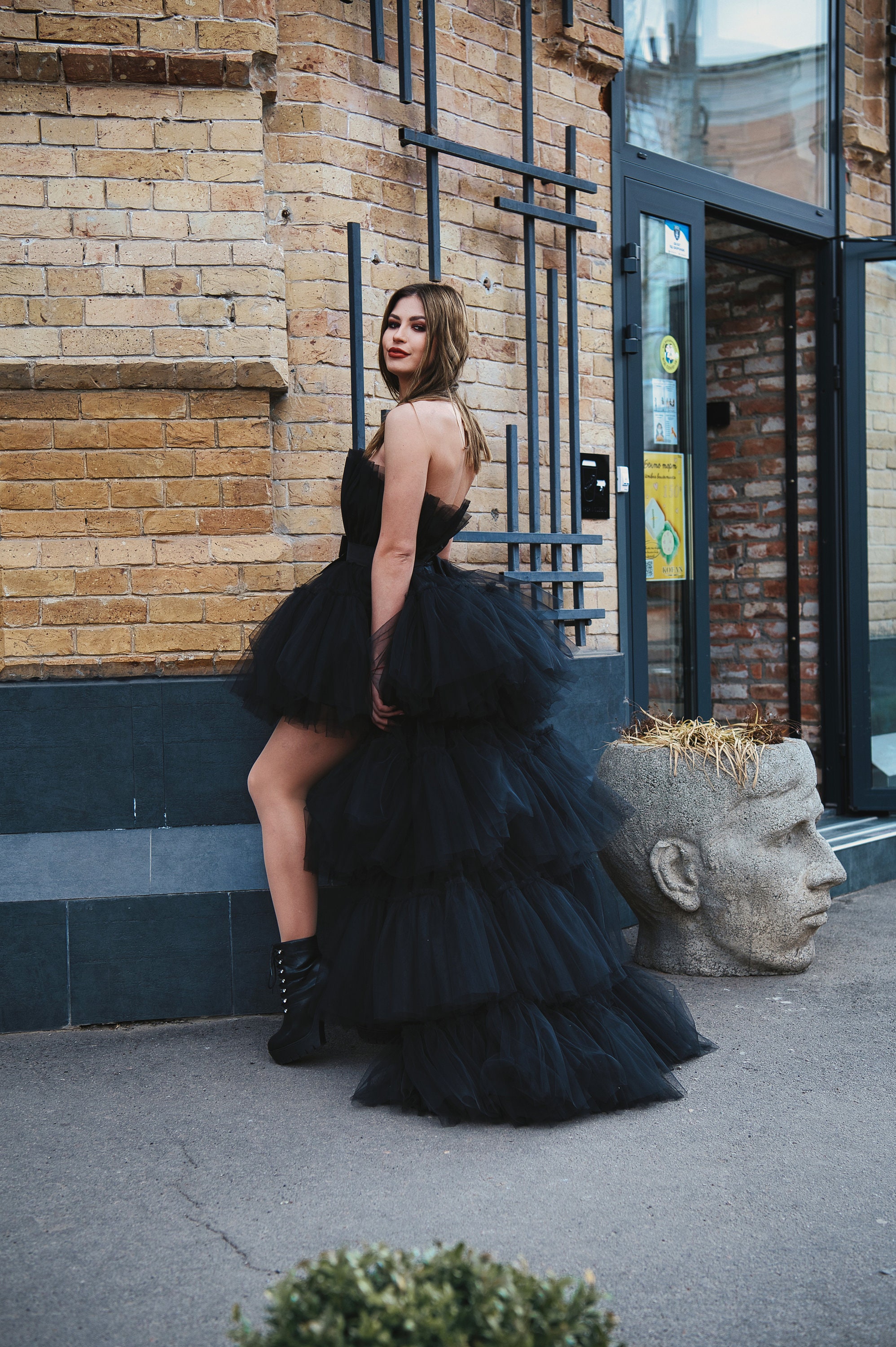 ワンピース Flora tulle dress BLACK Riu Flora tulle dress BLACK Riu（Buy Black Fluffy Dress Black