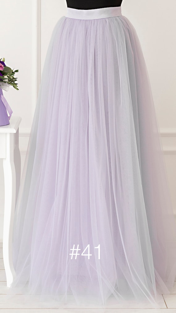 layered lilac tulle skirt