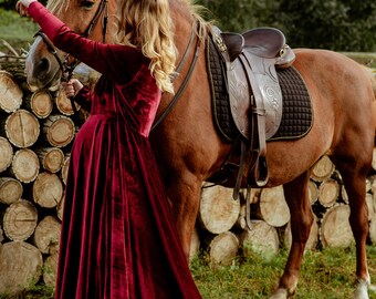 Burgundy Velvet Maternity Dress: Long Sleeve Velour Gown - Etsy