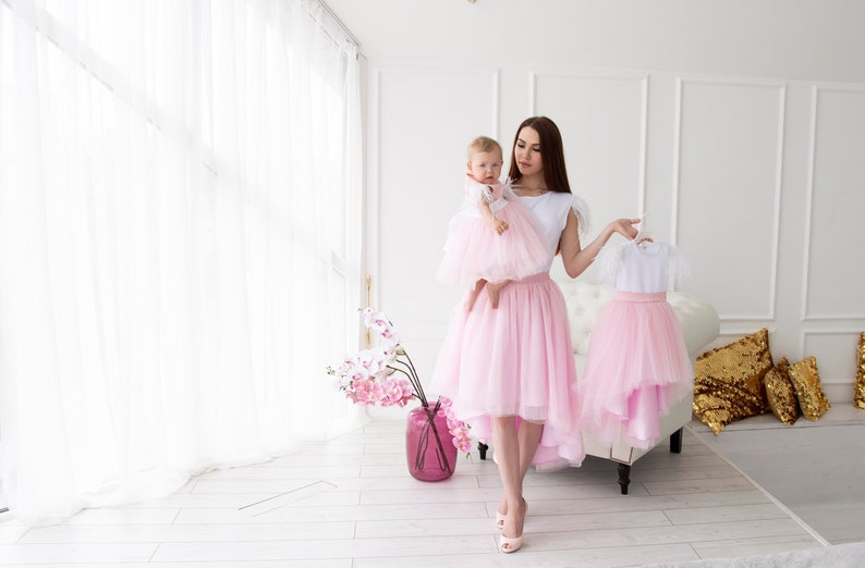 Mother daughter dress Mother daughter outfits Mommy and me dress Matching dresses Pink mother daughter Mother daughter tulle dress Family image 1