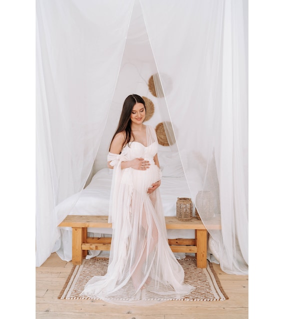 Zwangerschapsjurk voor fotoshoot Zwangerschapsjurk Zwangerschap tule jurk Zwangerschap bodysuit Zwangerschap bodysuit Wit Zwangerschapsjurk Boudoir Etsy Nederland
