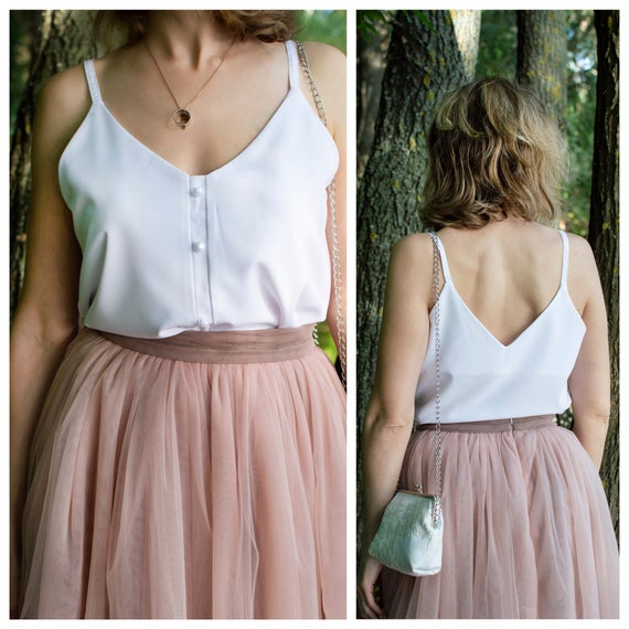 bridesmaid white top