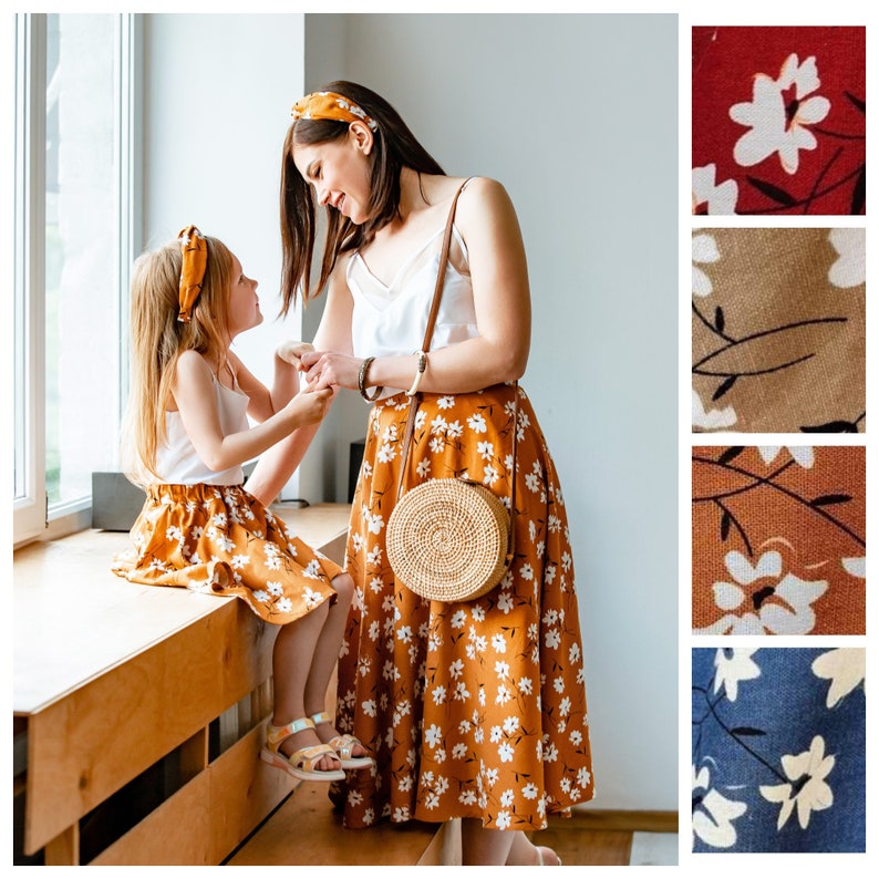 Mom Daughter Skirts Mommy and Me Skirts Matching Skirts Mom Etsy