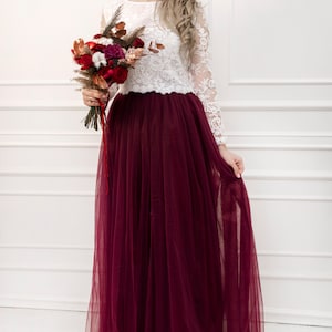 Long Sleeve Lace Top Floral Lace Top for Bride White Lace Top Lace Wedding Top Bridal lace top Bridal separates top long sleeve