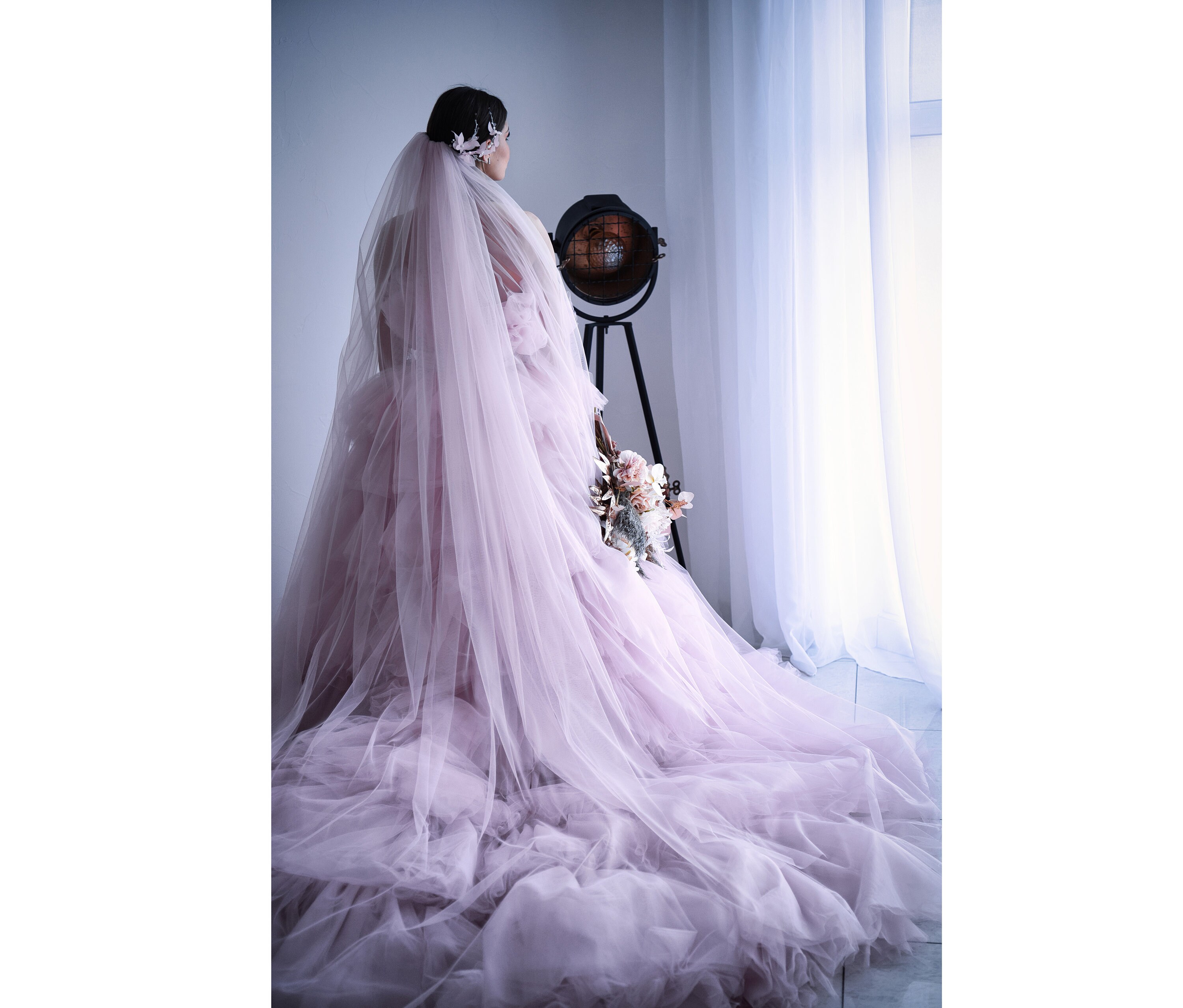 NWT Blush Pink Italian Tulle Wedding Veil Bride Bridal Wedding Blush Pink Veil - Etsy main image 4