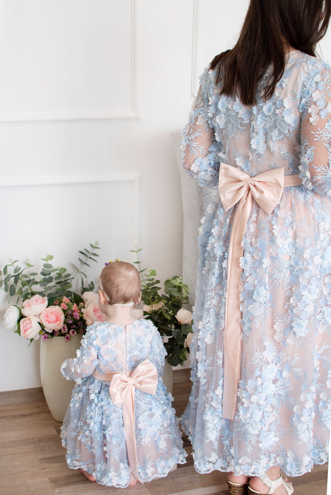 matching mommy and newborn gowns