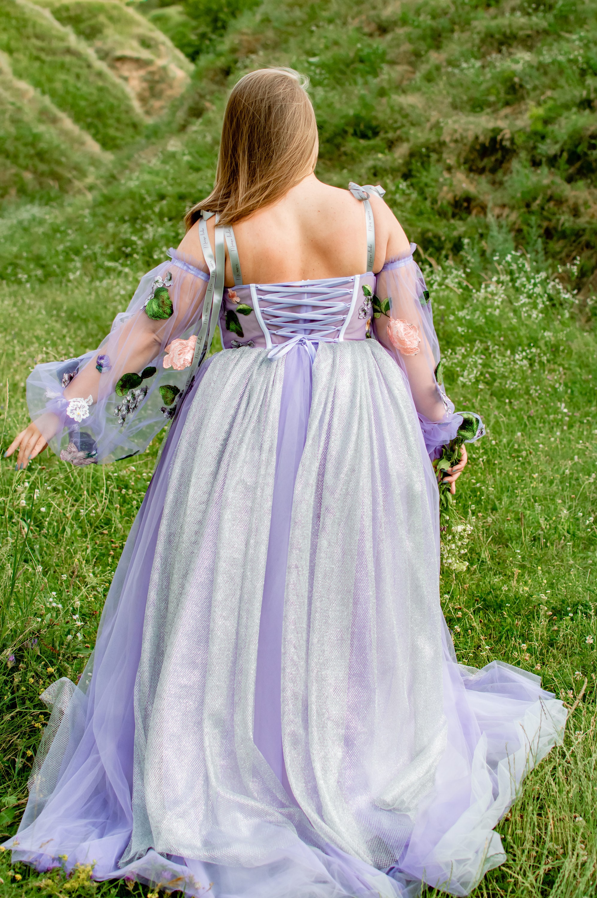 Lavender Dress Tulle Dress Ombre Tulle Dress Fairy Dress