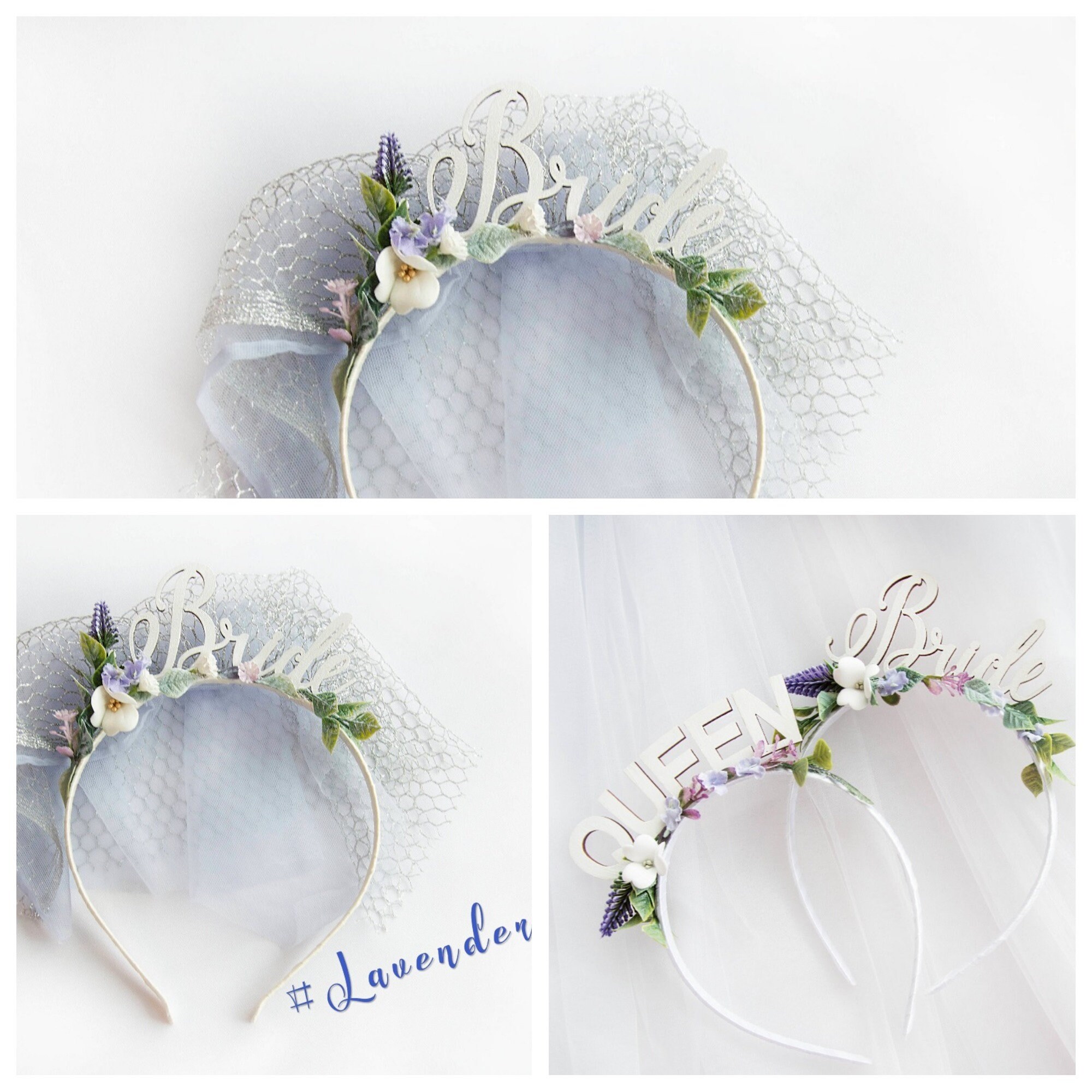 Bride Party Headband Hen Party Crown Headband Veil Headband Etsy
