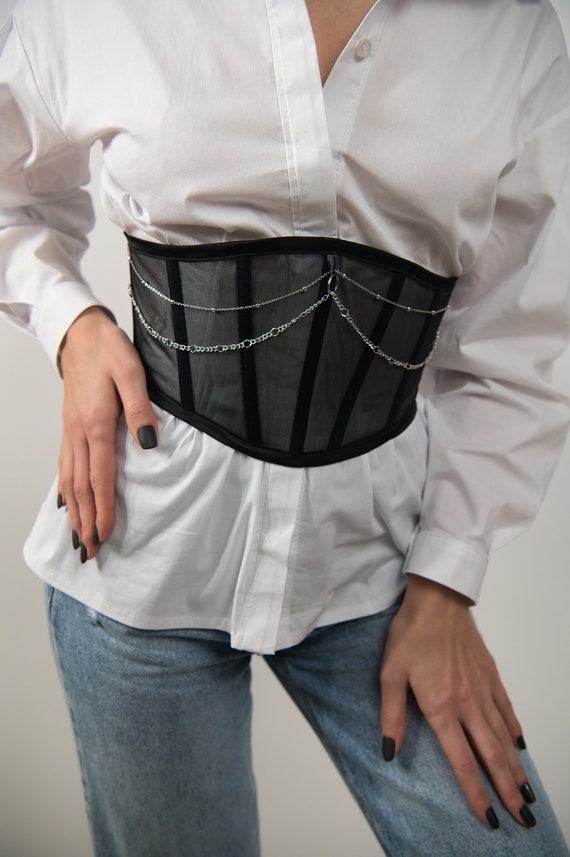 Ceinture corset noir cheap