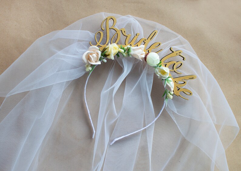 Bride Party Headband Hen Party Crown Headband Veil Headband Etsy