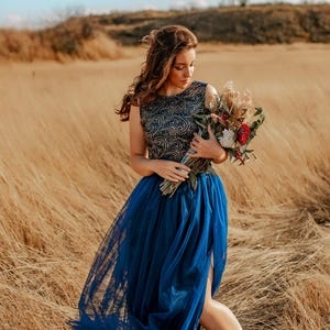 navy gold bridesmaid dresses Navy Blue Bridesmaid Dresses