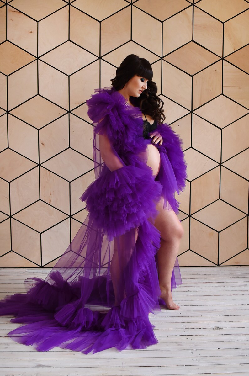 Maternity Dress for Photoshoot Dress for Photoshoot Purple - Etsy