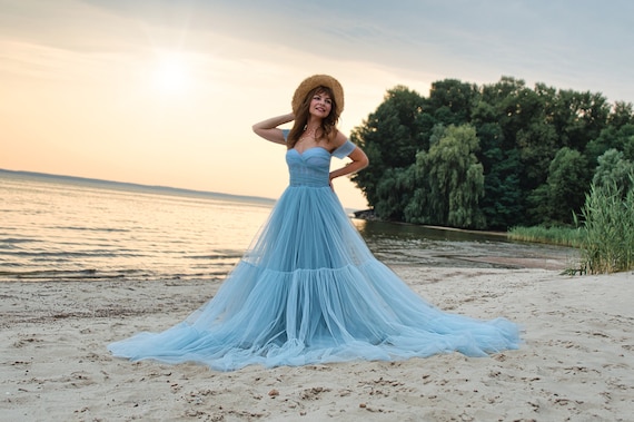 white christmas dresses Dusty Blue, Gold & Blush Short Corset Tulle Dress | Sparkly A-Line Mini  Party Dress main image 1